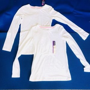 Girls Cherokee white long sleeve tee bundle XL